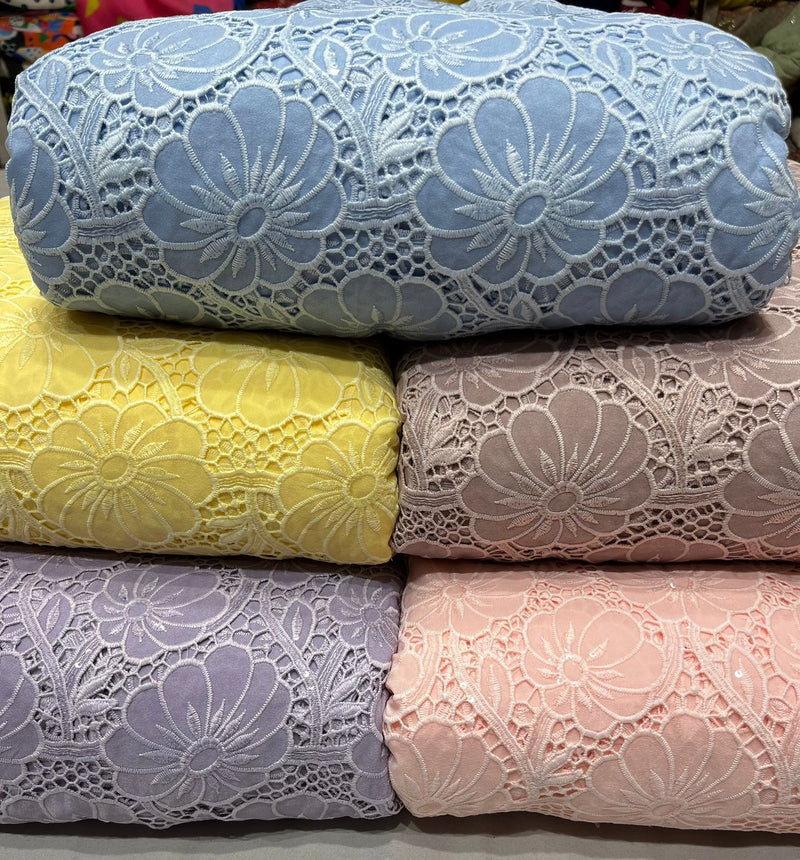 Imported Crepe + cutwork 60"