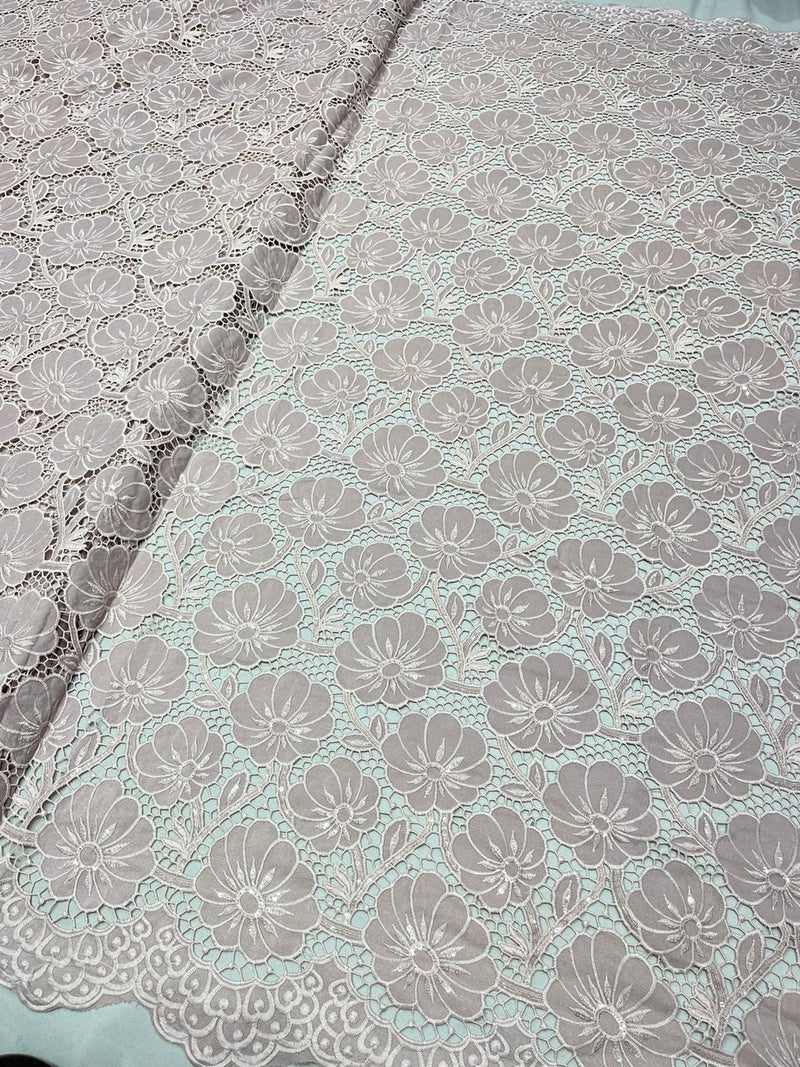 Imported Crepe + cutwork 60"