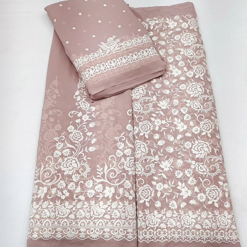 Georgette Embroidery 44 Inches Combinations