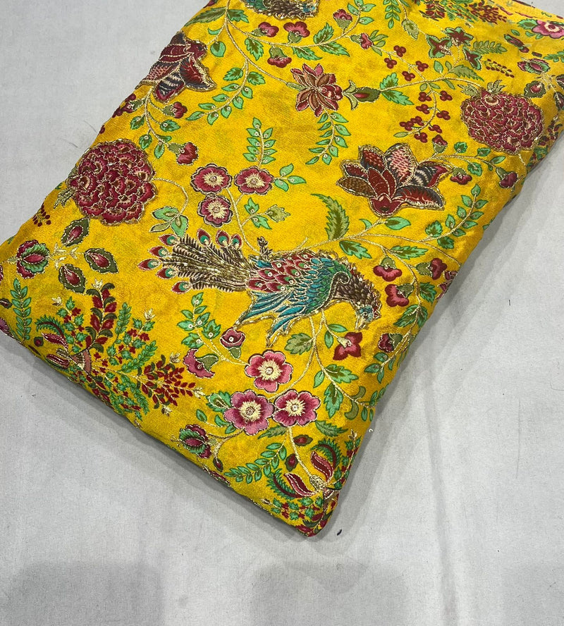 Pure Chinon Handcutdana Embroidery