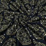 Pure Chinon Bandhni Print Embroidery