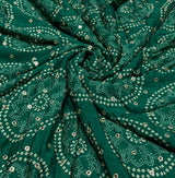 Pure Chinon Bandhni Print Embroidery