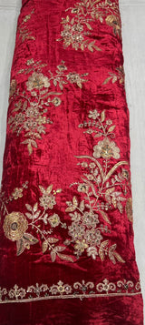 Pure Mukhmul Velvet Embroidery