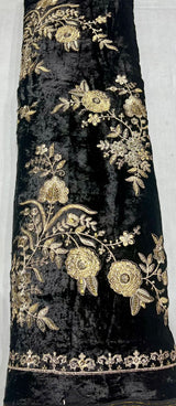 Pure Mukhmul Velvet Embroidery