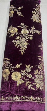 Pure Mukhmul Velvet Embroidery