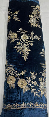 Pure Mukhmul Velvet Embroidery