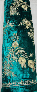 Pure Mukhmul Velvet Embroidery