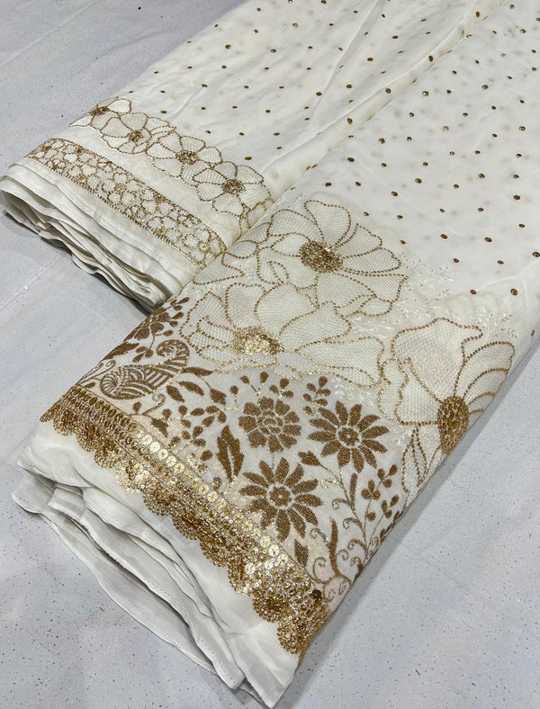 Pure Georgette Embroidery