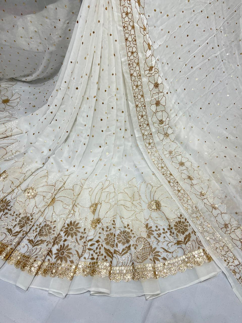 Pure Georgette Embroidery