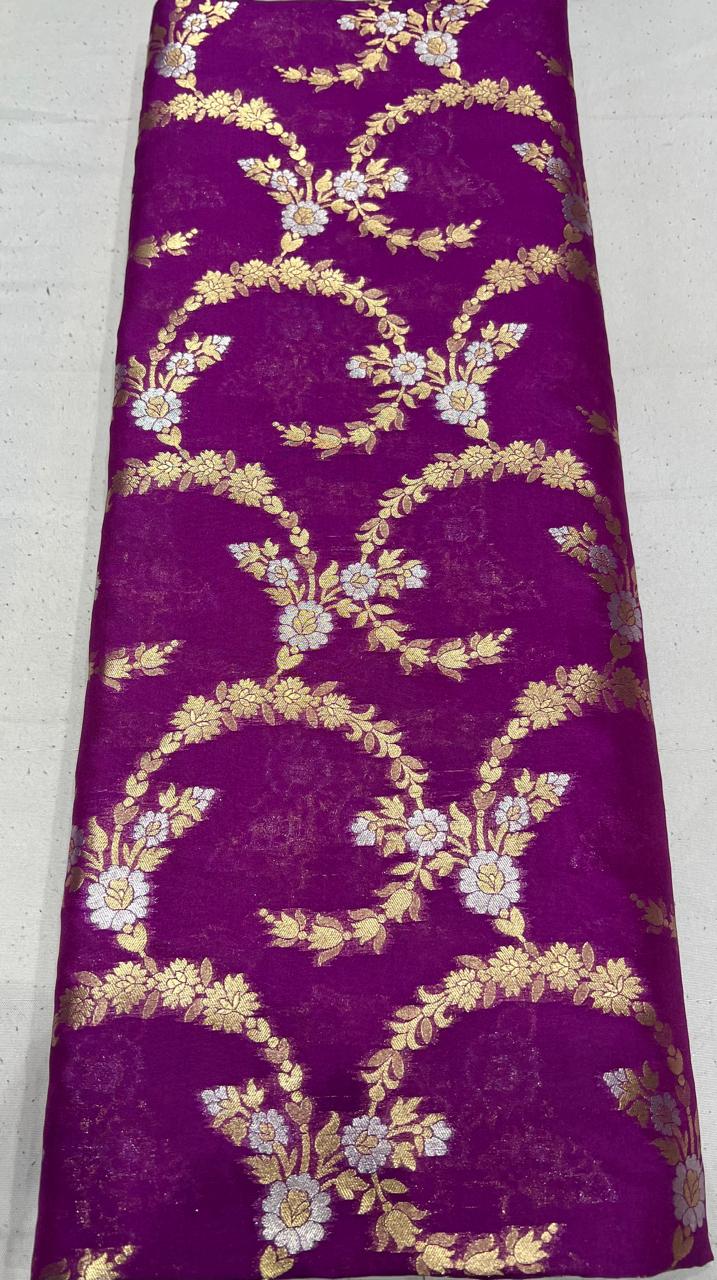 Pure Two Tone Zari Handloom Brocade