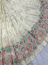 Multi Cutdana Border Embroidery