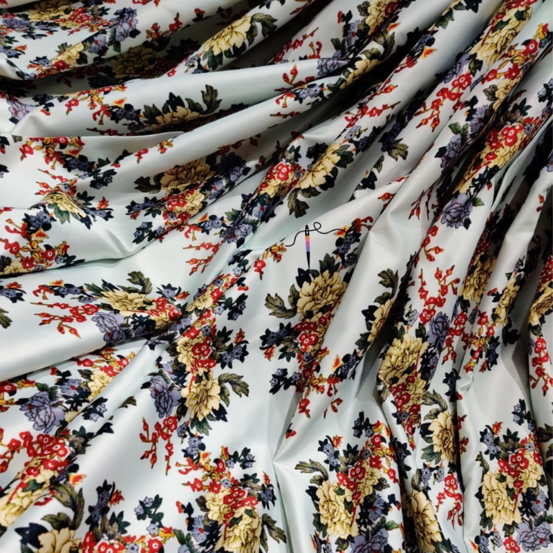 Heavy Duchess Satin Prints , Width : 58"