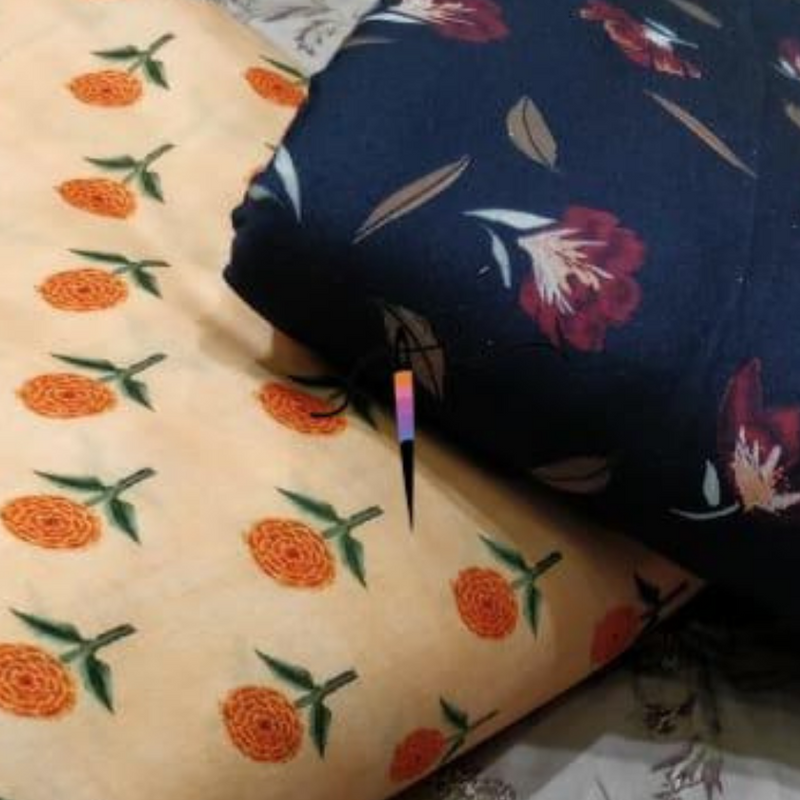 Semi Soft Cotton Silk Prints , Width 44"