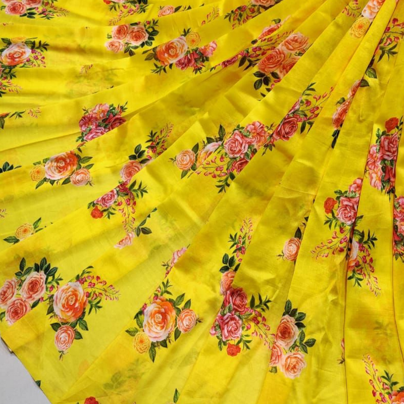 Pure Chanderi Silk , Width : 44"