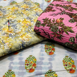 Semi Soft Cotton Silk Prints, Width 44"