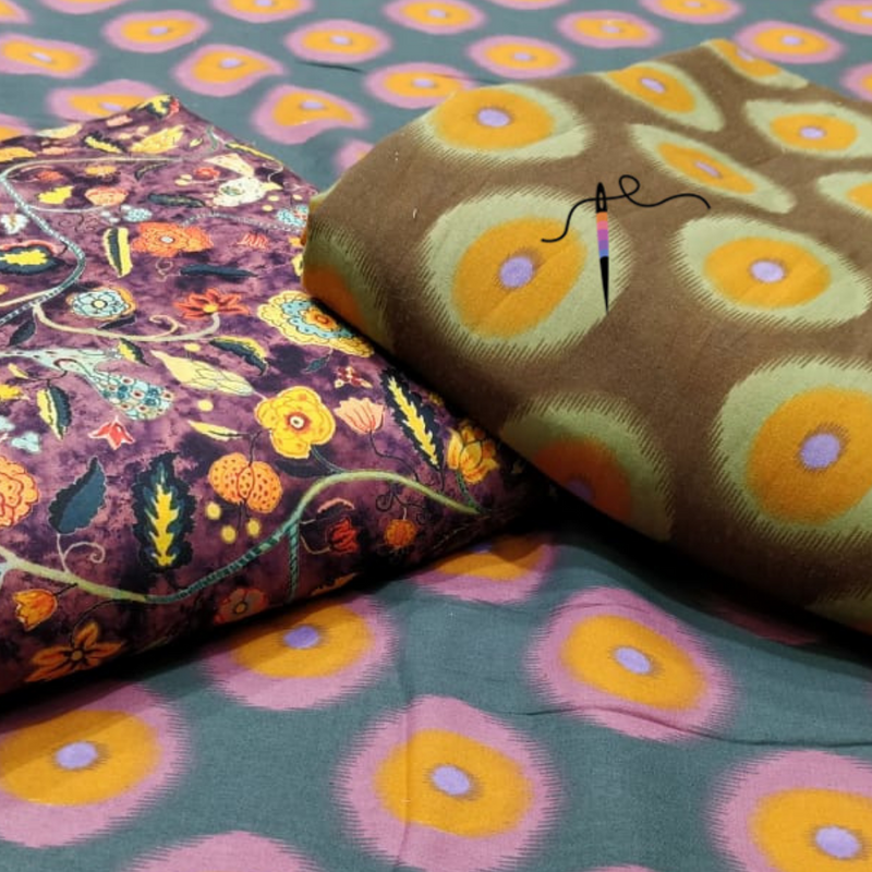 Semi Soft Cotton Silk Prints, Width 44"