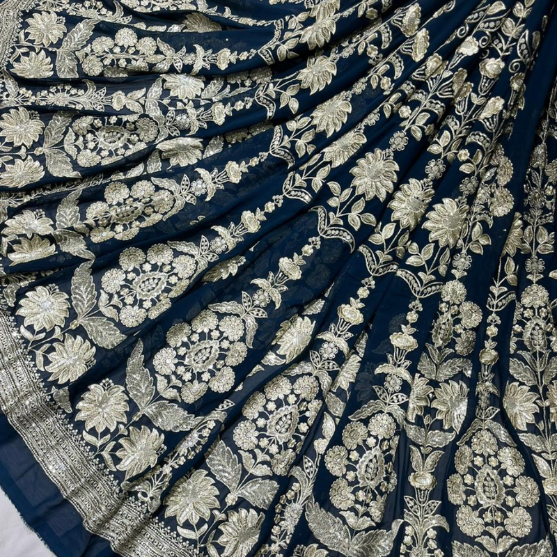 Pure georgette Embroideries