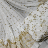 Pure Georgette & Nett Embroideries Combination