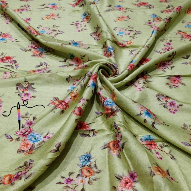 Soft & Pure Silk Slub Prints, Width 44"