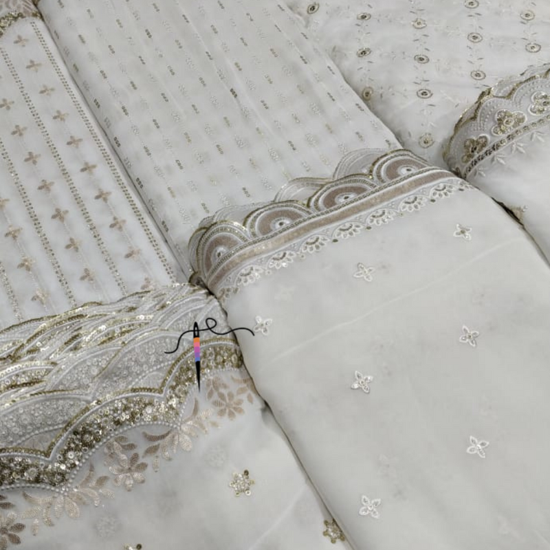 Pure Georgette Embroideries 54" & 44" Combinations!