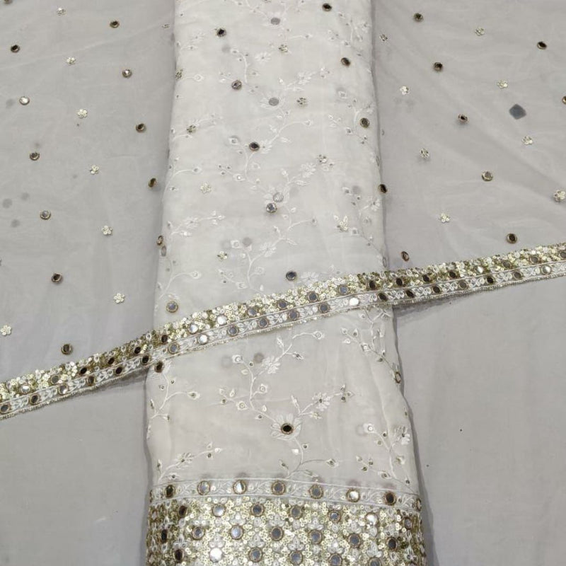 Pure Georgette and Net Embroideries 54" , 44" Combinations