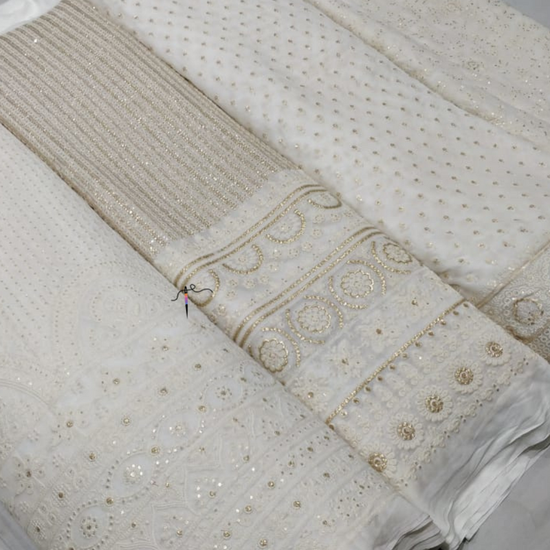 Pure Georgette Embroideries 54" & Nett 44" Combinations