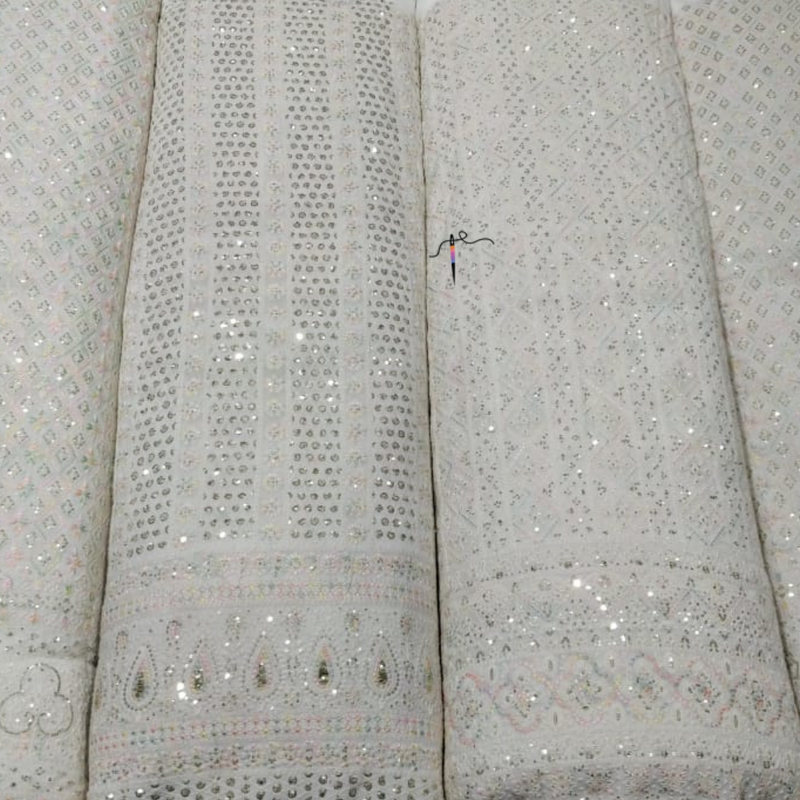 Pure Georgette Embroideries 54" and 44" Combinations