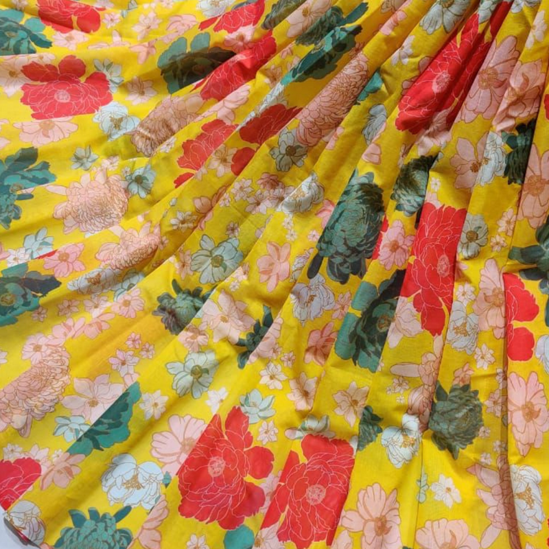 Pure Chanderi Silk , Width : 44"