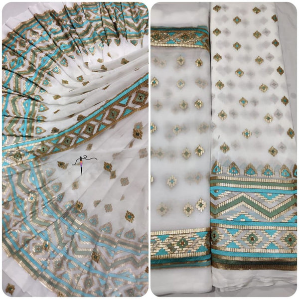 Pure Georgette and Nett Embroideries 54", 44" Combinations