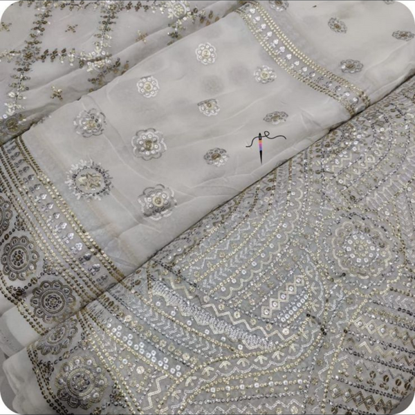 Pure Georgette Embroideries 54" & 44" and Double Panel 44" Combinations