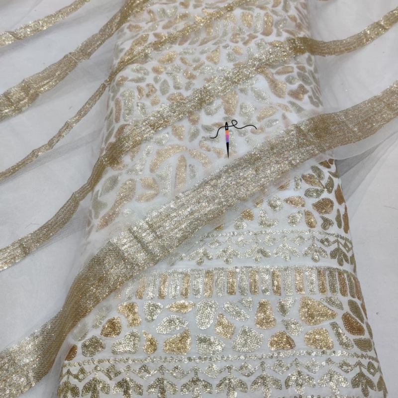 Pure Georgette, Sequin Concept , Width : 54" & 44"