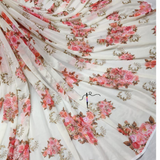 Georgette + Print + Embroideries, Width