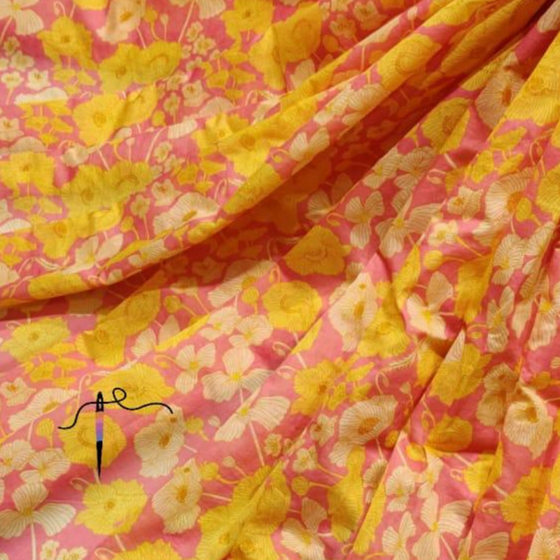 Pure Chanderi Silk , Width : 44"