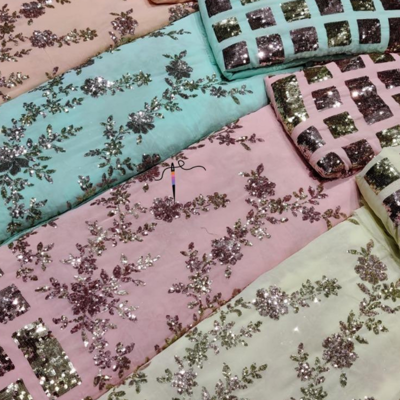 Georgette Embroideries 56" and Georgette 44" Combinations