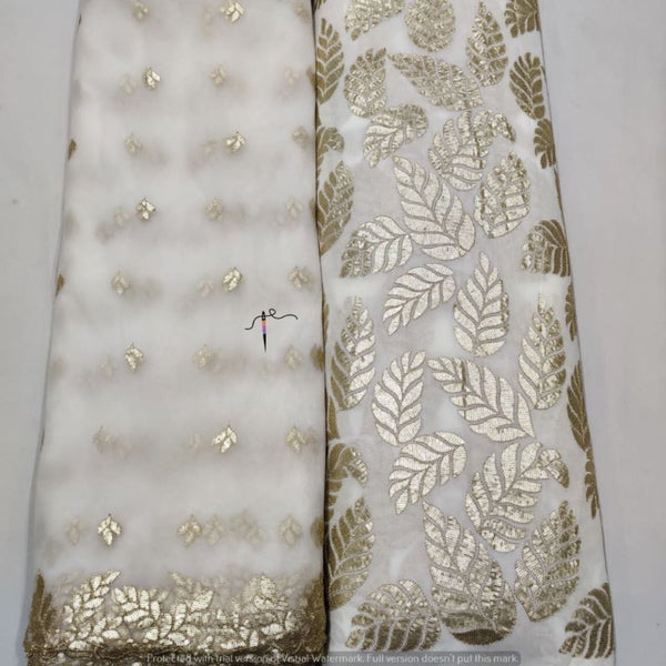 Pure Georgette and Nett Embroideries 54", 44" Combinations