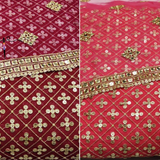 44” georgette and net embroideries combinations