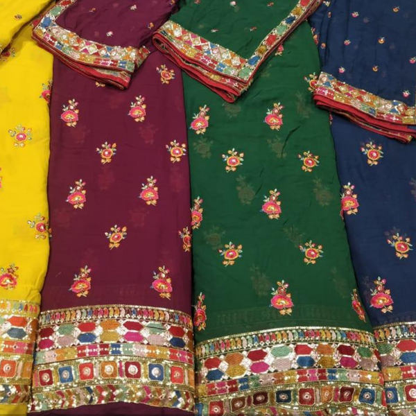 Pure Georgette 54" shirt and dupatta 2.5 MTR combinations