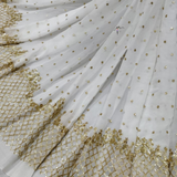 Pure Georgette & Nett Embroideries Combination