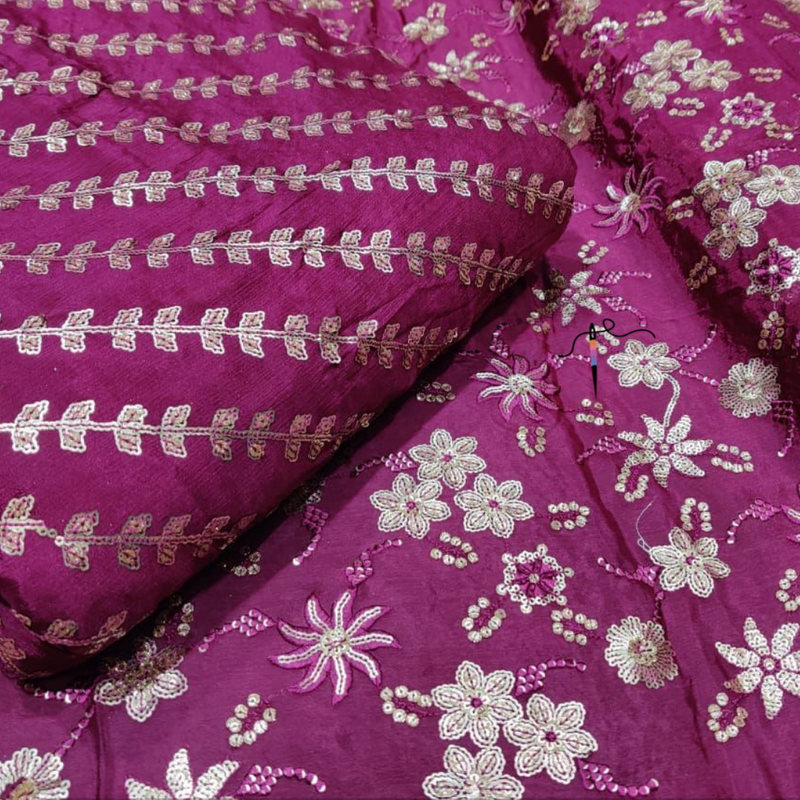 Pure Chinnon Chiffon Embroideries 44" Combinations