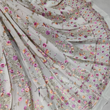 Pure Georgette, Embroided, Width : 54"