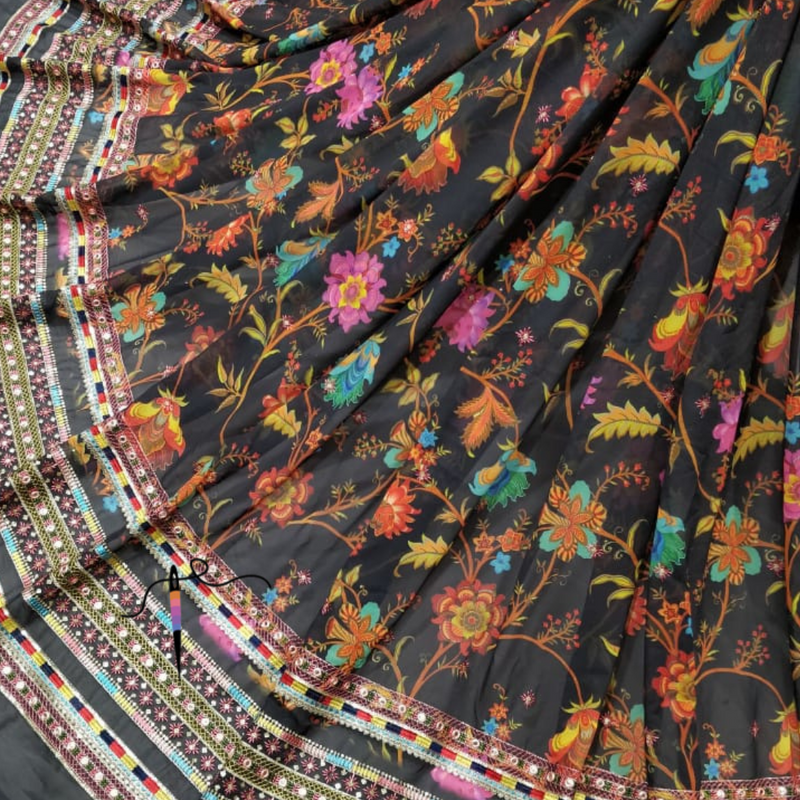 Georgette Print, Width 54"