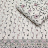 cotton 54” border concept embroideries combination  cotton 44” embroideries all over