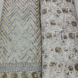 2 Color Sequin Embroidery Concept, Width : 54'' & 44''