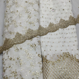 Pure Georgette & Nett Embroideries Combination