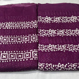Pure Maslin Cotton Silk hand Print + Embroideries