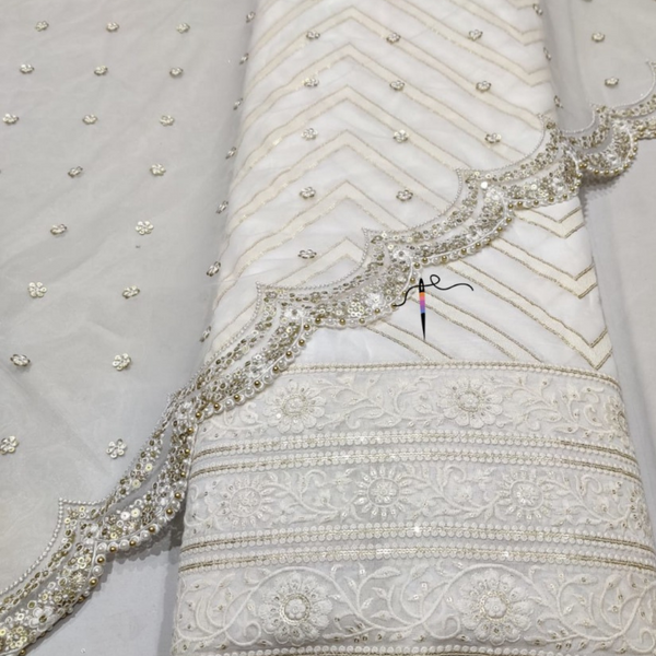 Zig Zag Pure Georgette, Width : 54" & 44"