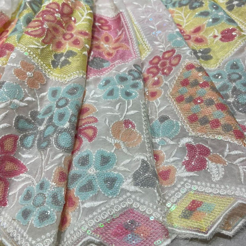 Pure Georgette Embroideries 54"