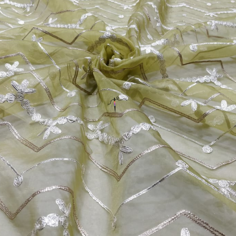 Organza Embroideries, Width 44"