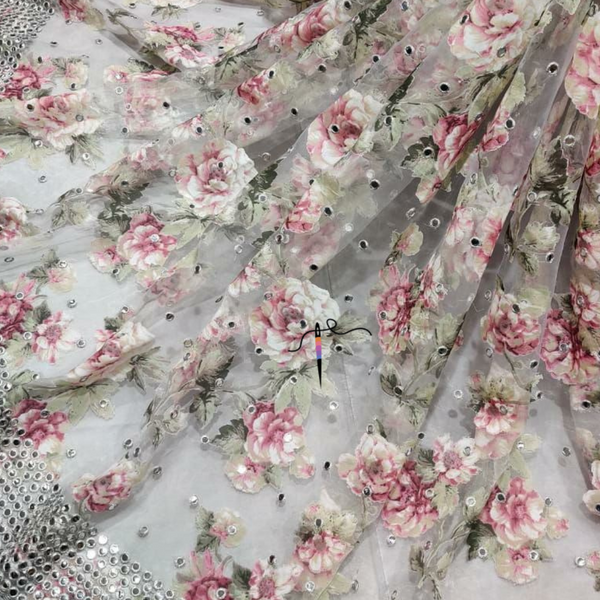 Organza Print and Embroideries