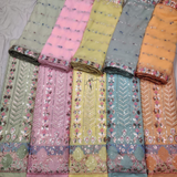 Georgette  Embroderies,54" and Net 44" combinations